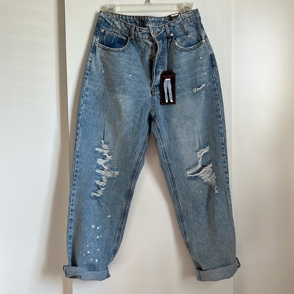 NOBO Denim - NOBO high rise relaxed straight leg boyfriend jean